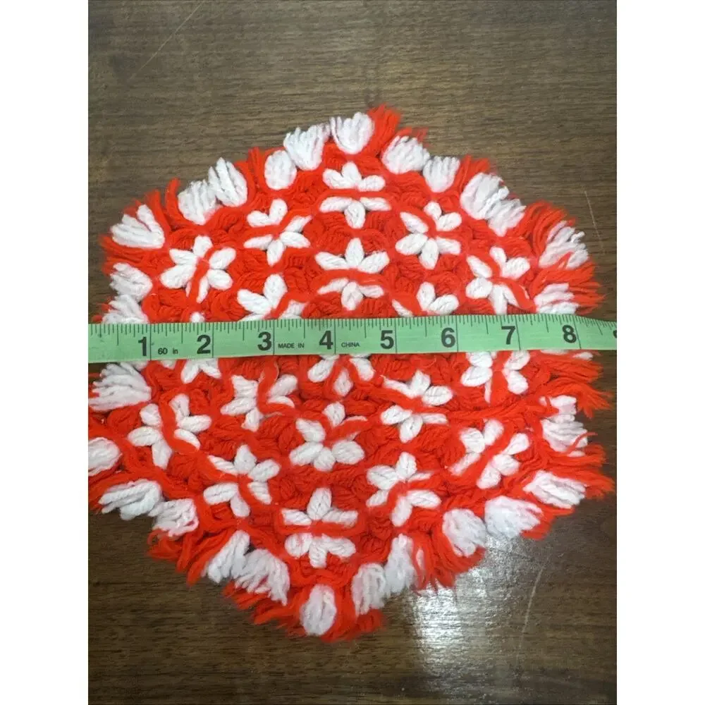 VTG 70’s Crocheted Reversible Hot Pad Trivet